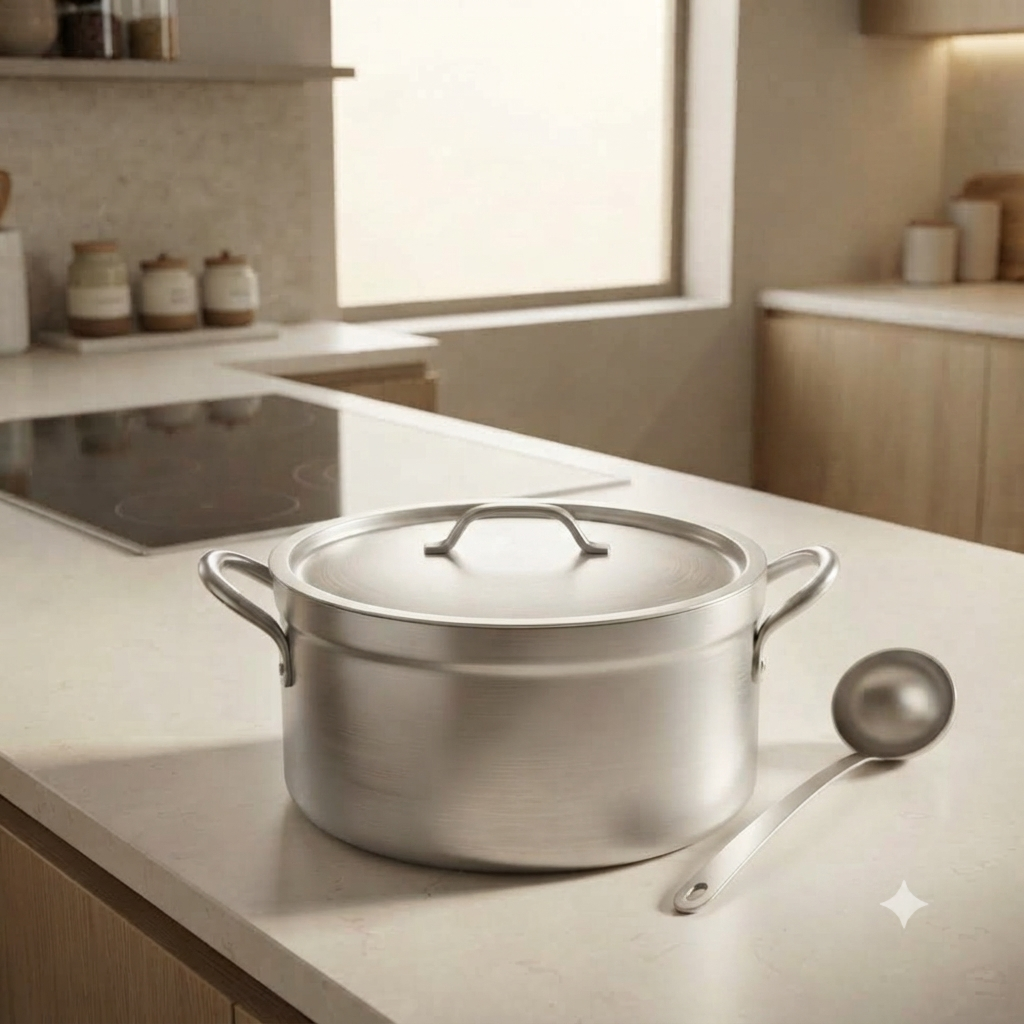 Pardini Aluminum Deep Casserole with Two Handles