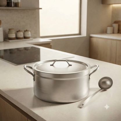 Pardini Aluminum Deep Casserole with Two Handles