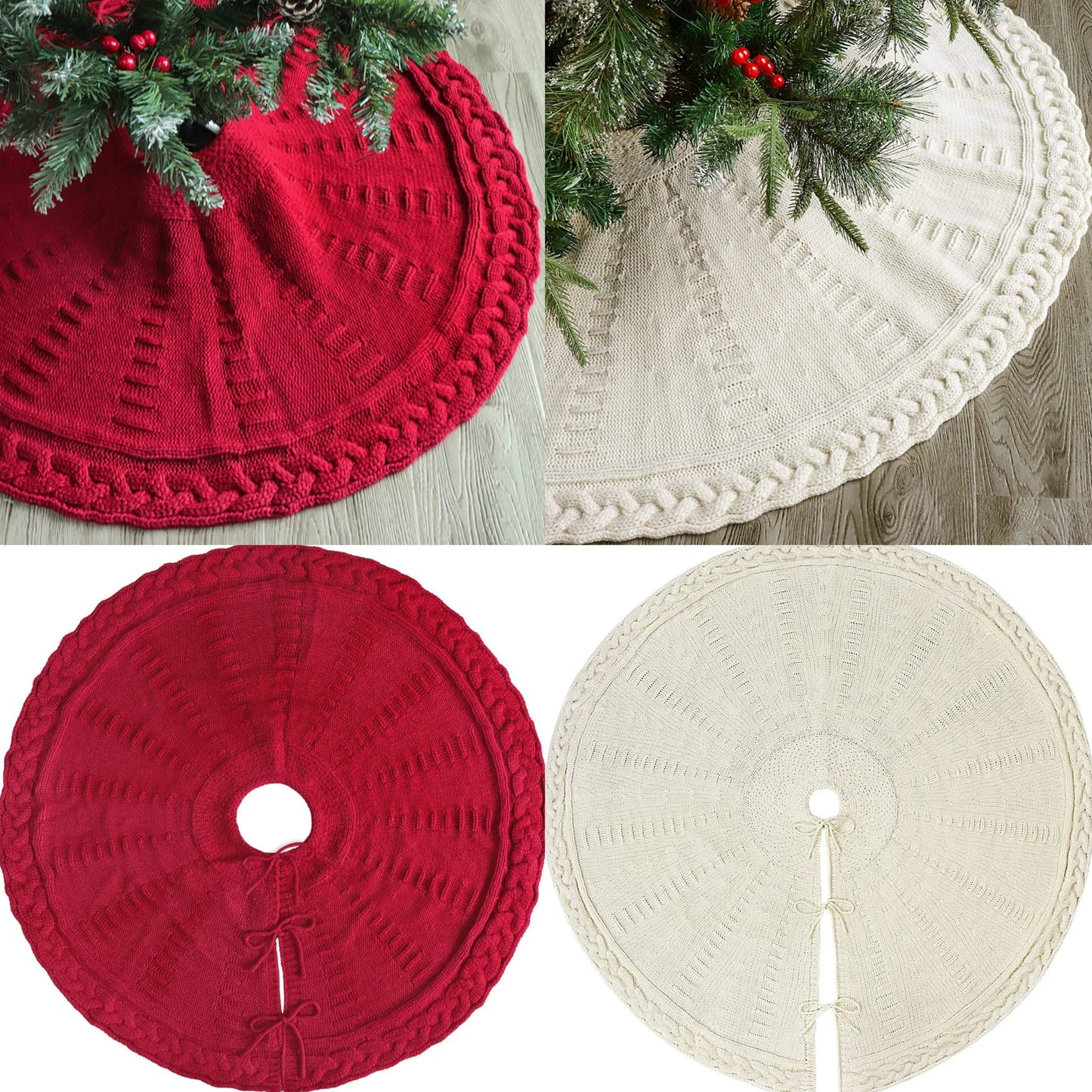 Christmas Knitted Tree Skirt
