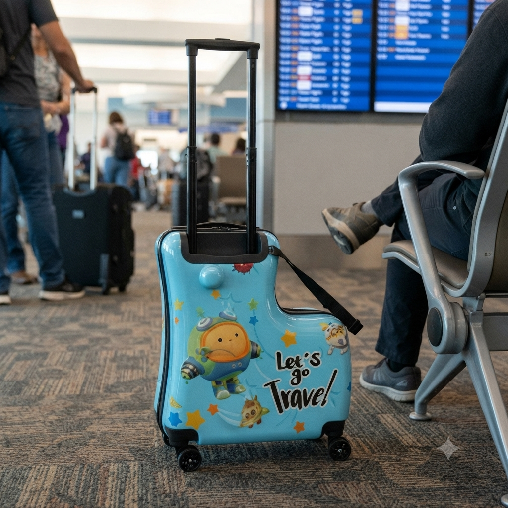 Unisex Kids Cartoon Travel Suitcase