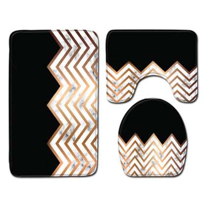 3 In 1  Bathroom Toilet Mat Set