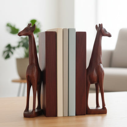 Wooden Rosewood bookends 
