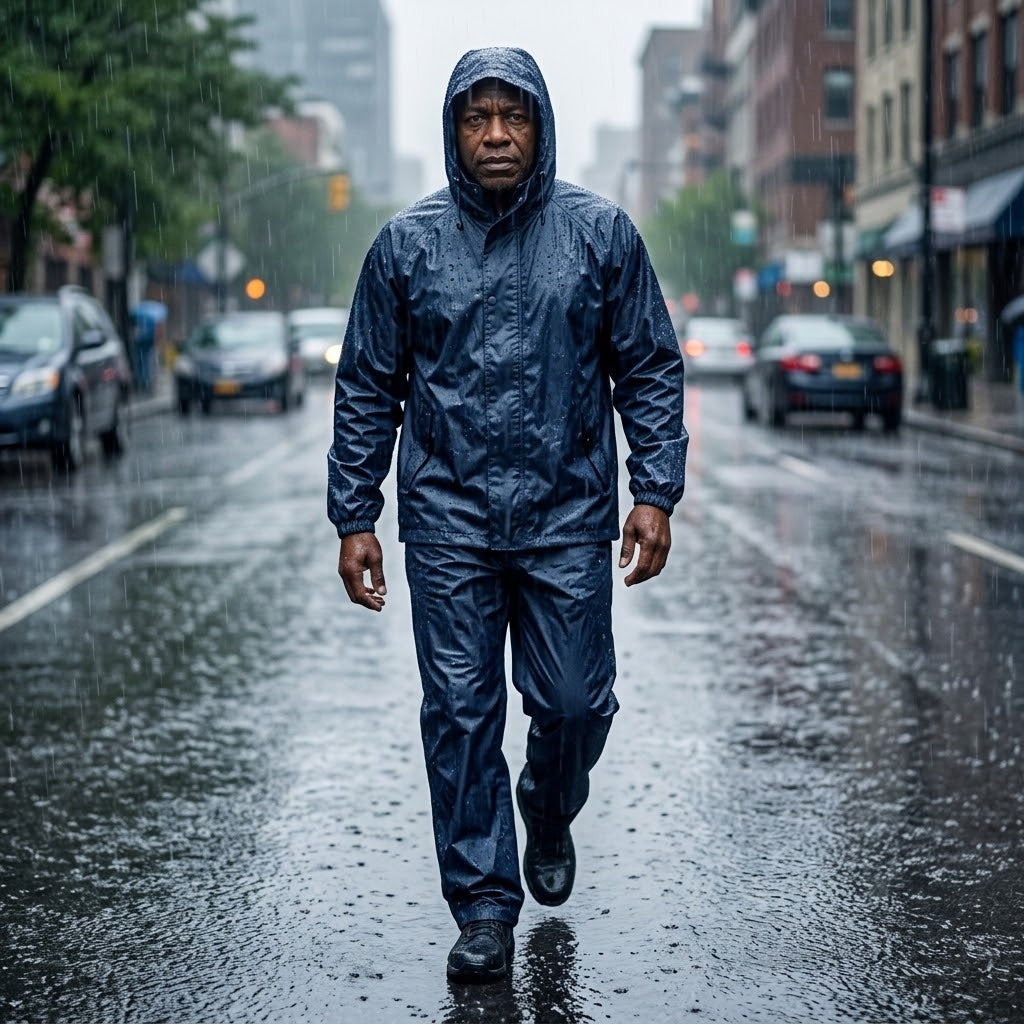 2 Piece Waterproof Rain Suit Jacket and Trousers Set