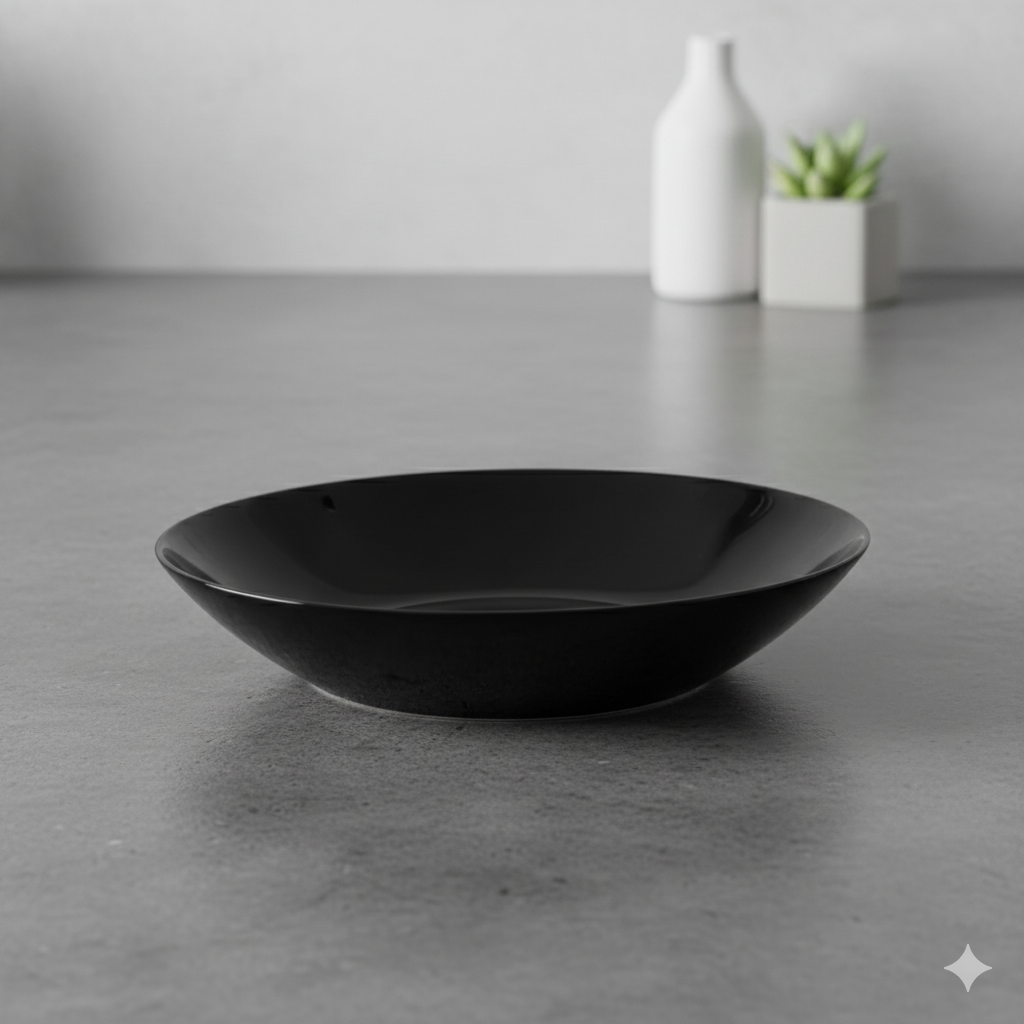 6Pc Diwali Black Soup Plate