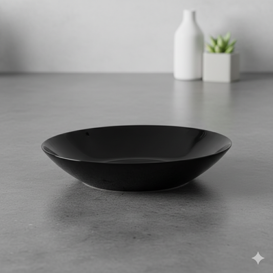 6Pc Diwali Black Soup Plate