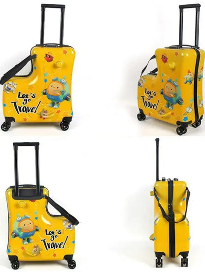 Unisex Kids Cartoon Travel Suitcase