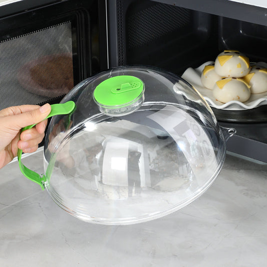 Microwave cover with steamer slot