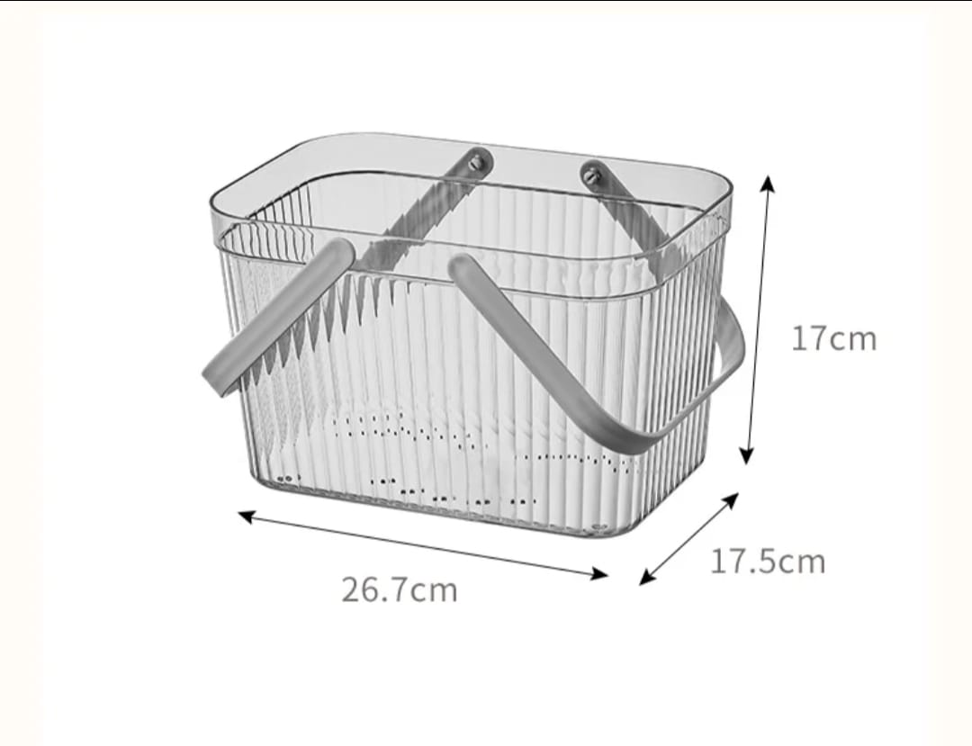 Clear storage basket