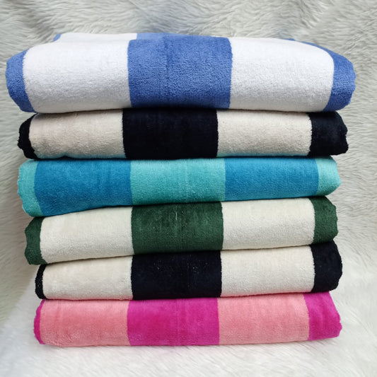 Cotton stripped towel