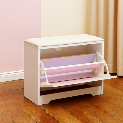 Bucket flip shoe rack cabinet stool
