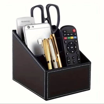 Leather remote organizer