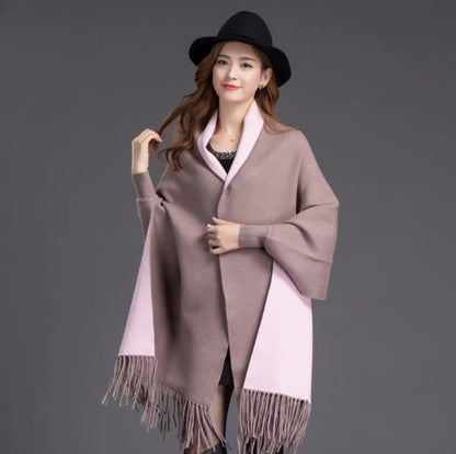 Double sided  sleeve ponchos