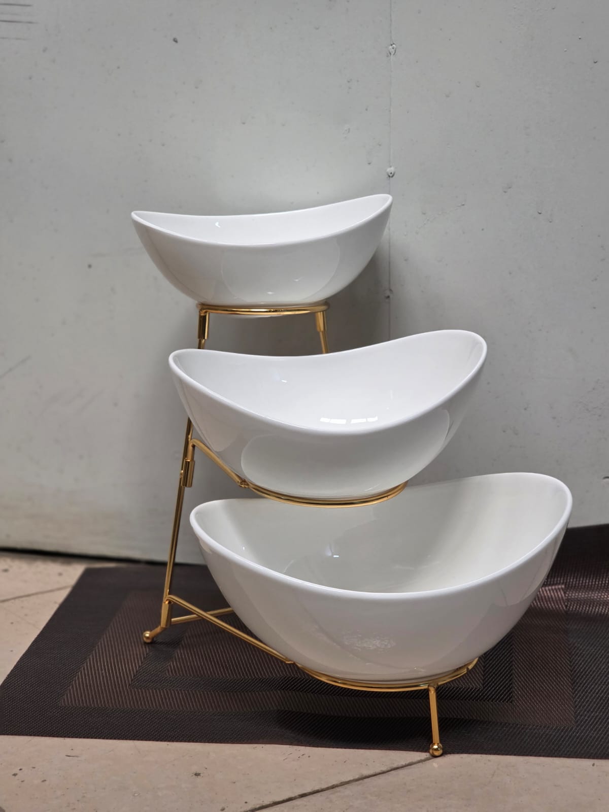 3 Tier  Dessert  Bowls with Gold Stand