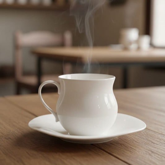 Set of 6 Ceramic Tea Cup and Saucer Set