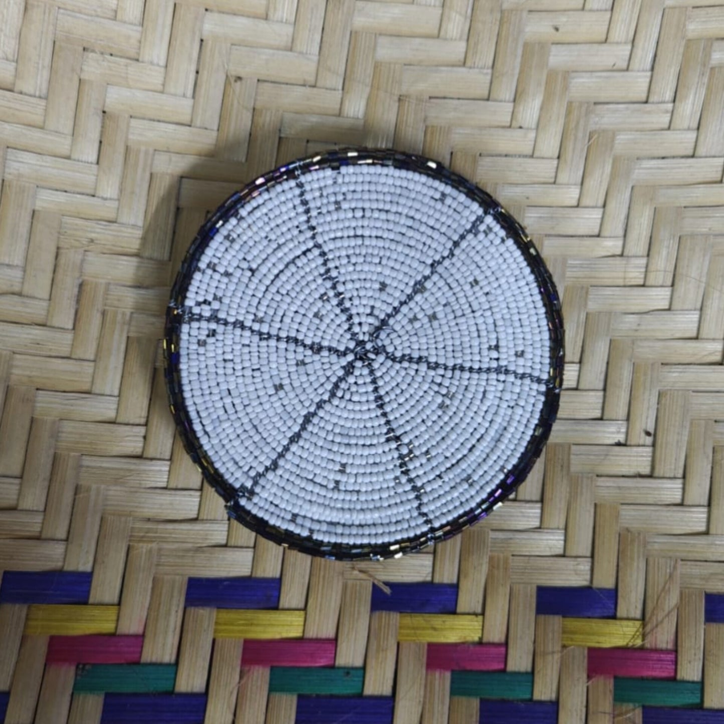 Beaded Coasters 6 Piece Set, 11 cm