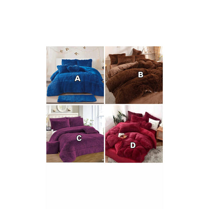 6pc velvet plush fluffy duvet