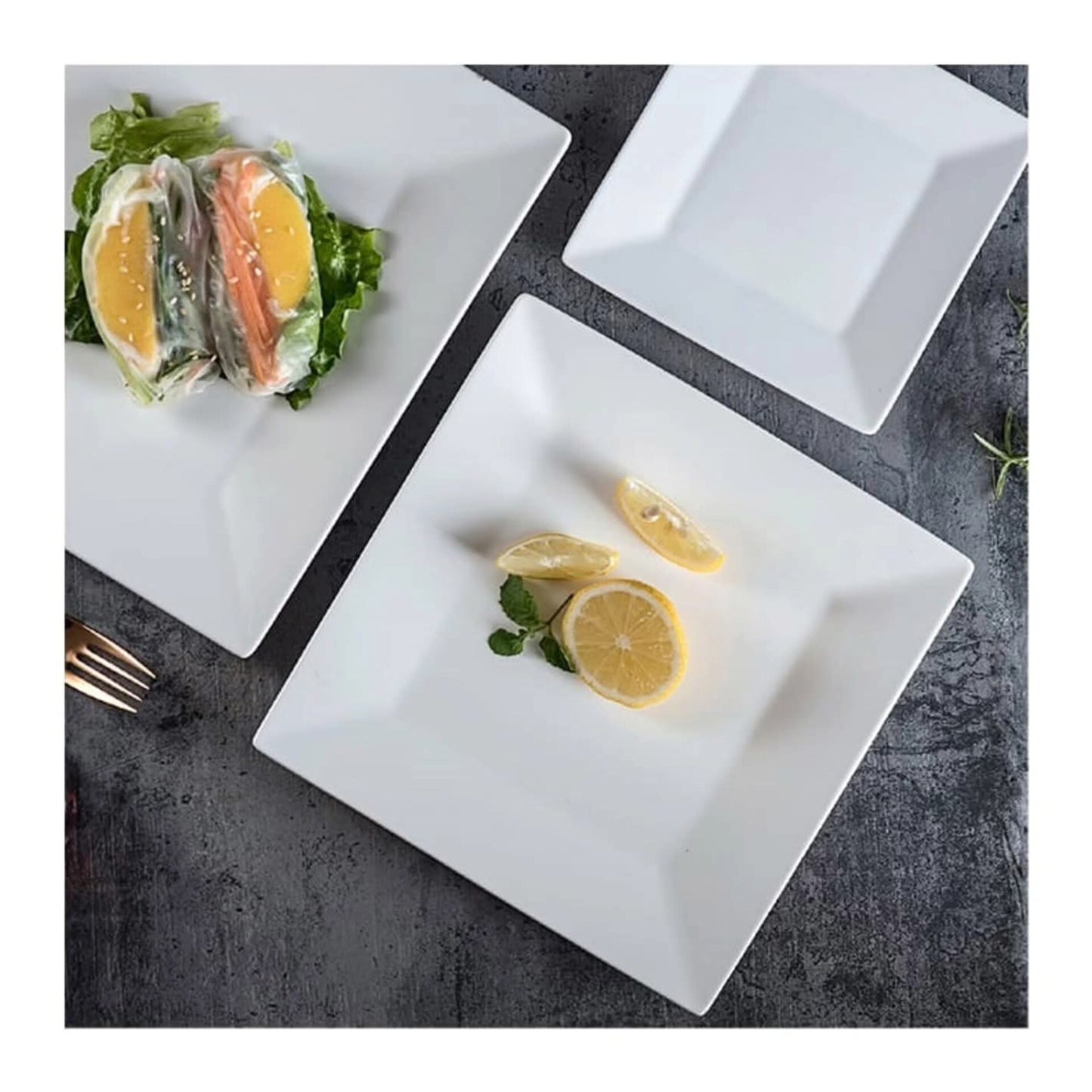 6pcs Double Square Dinner Plate