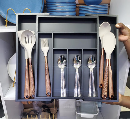 Bamboo drawer organizer