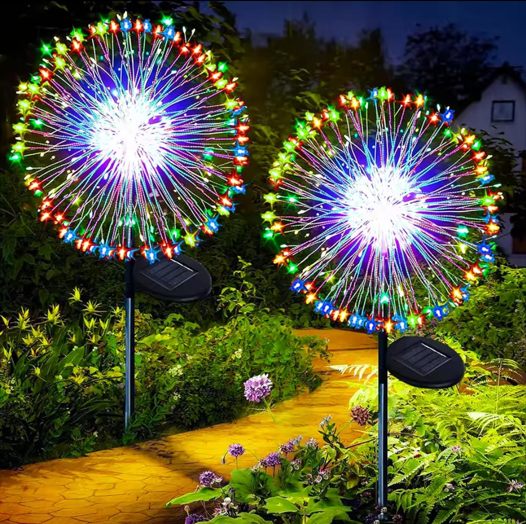 4Pcs  Solar Garden Firework Shape Lights