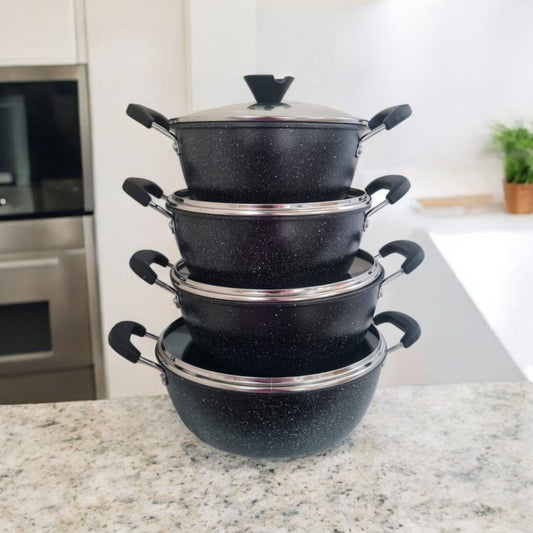 4Pc nonstick pots with lids