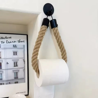 Antique Vintage Hemp Rope Tissue Holder Gha