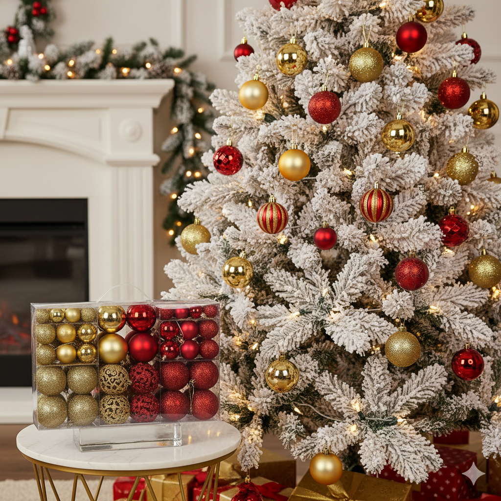 100 Christmas balls