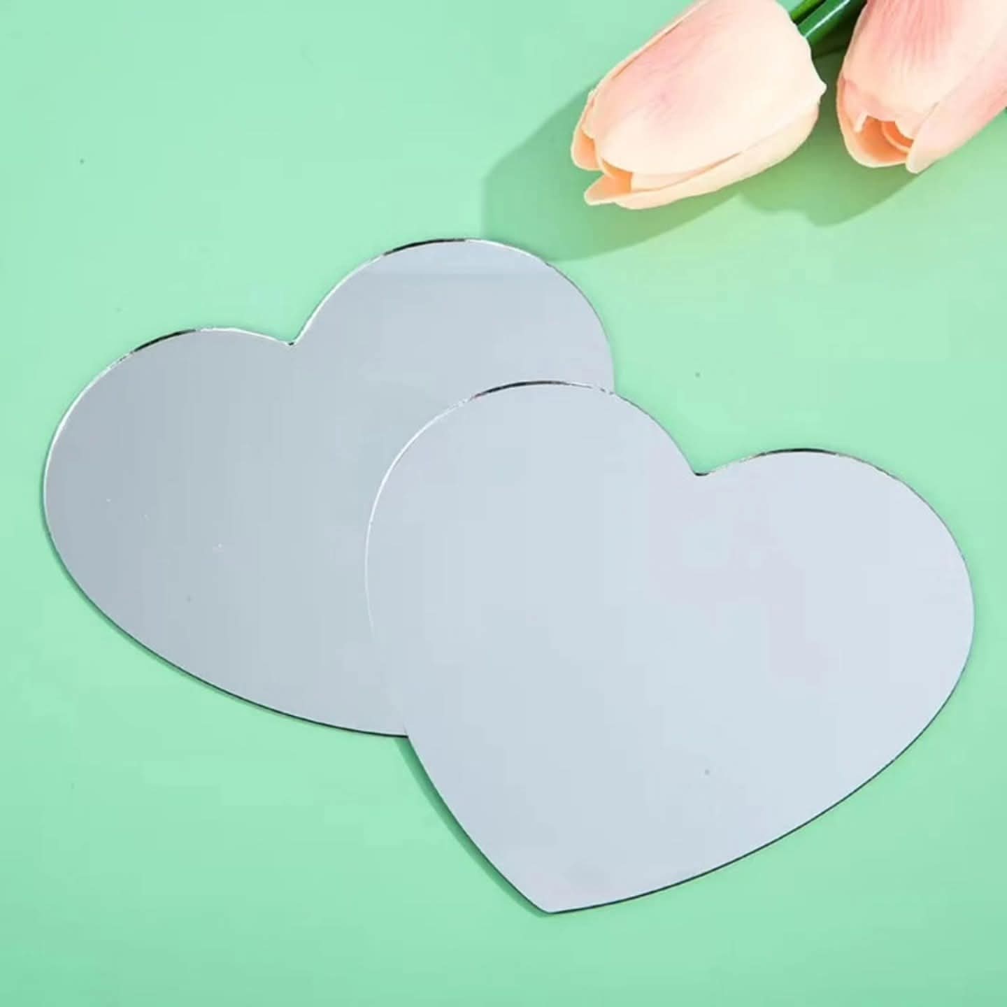 Heart shaped acrylic mirror