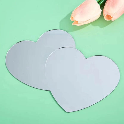 Heart shaped acrylic mirror
