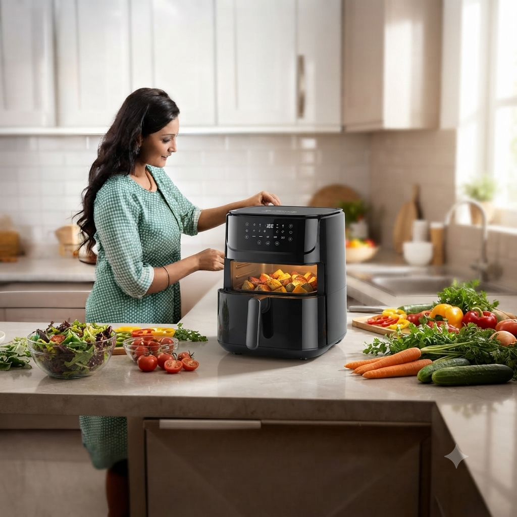 Sanford Air Fryer 8L With 1000W Power and Triple Heat Cooking - SF2458AF