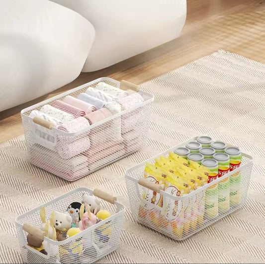 3pcs Mesh Storage Baskets