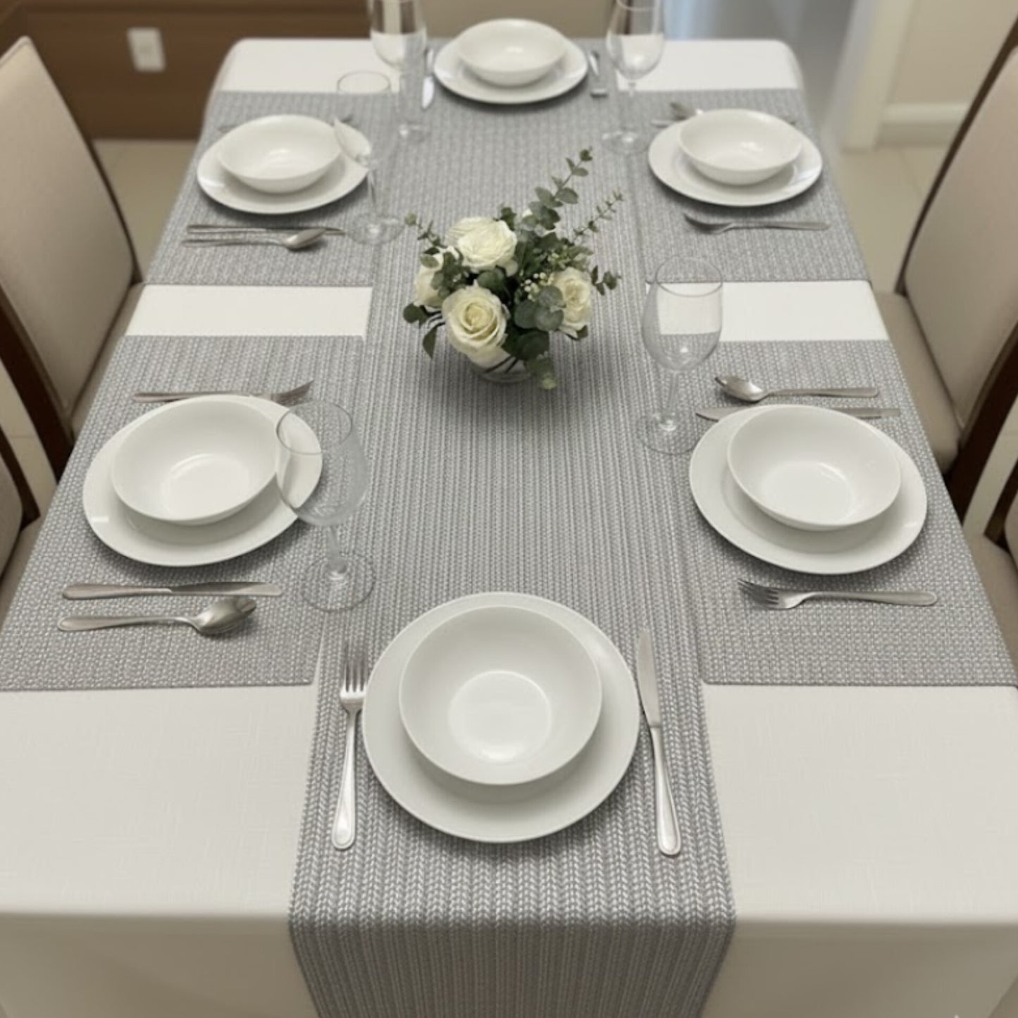 6 Piece Woven Rectangular Tablemat Set