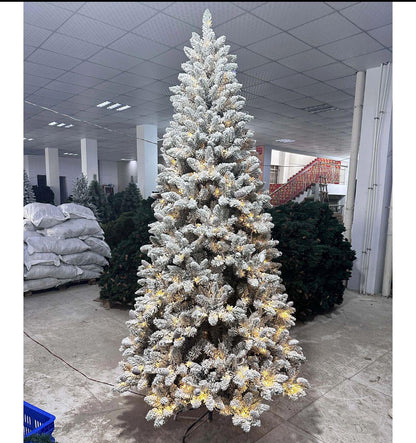 Pre lit Snow flocked Christmas tree