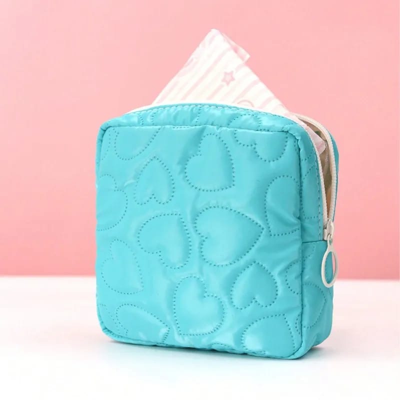 Candy color square glossy cosmetic bag