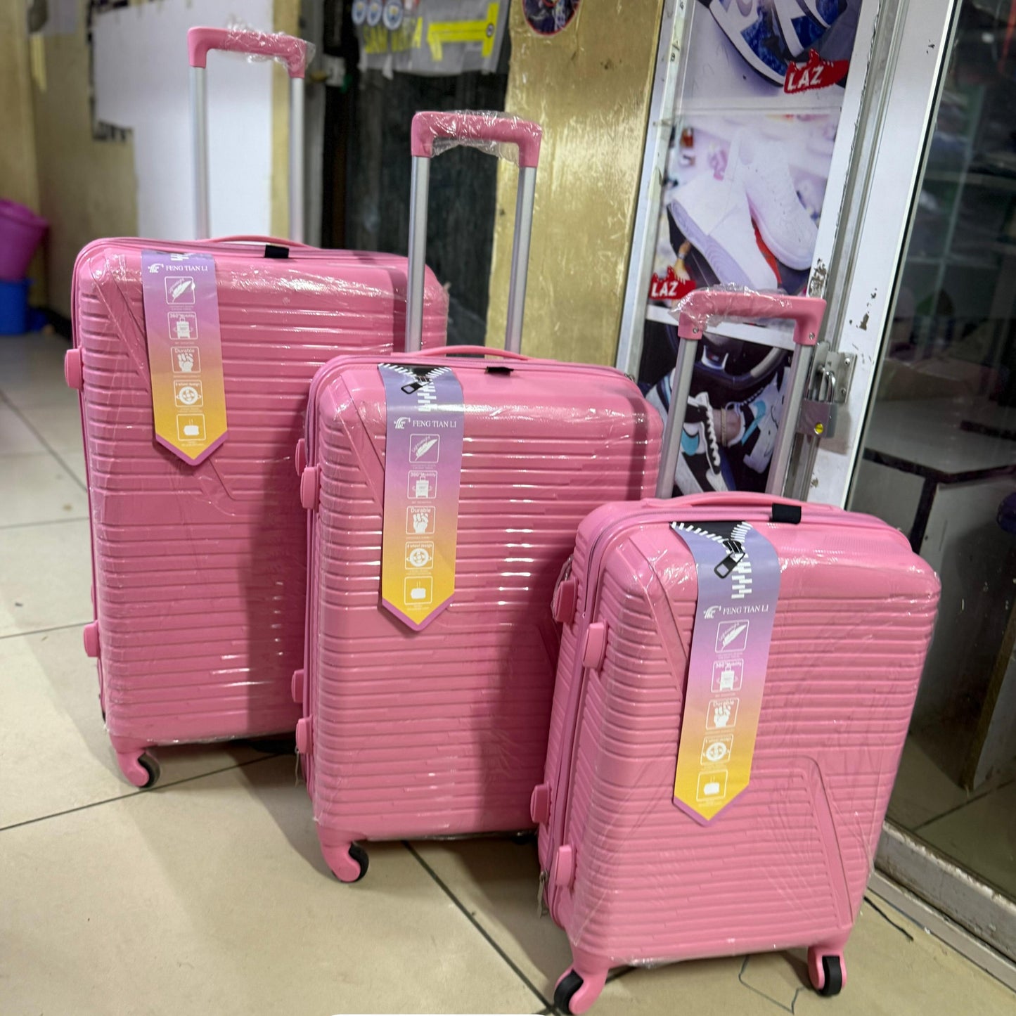 Unbreakable rubber suitcase  Pp 3-in-1  suitcase set (Size 3)