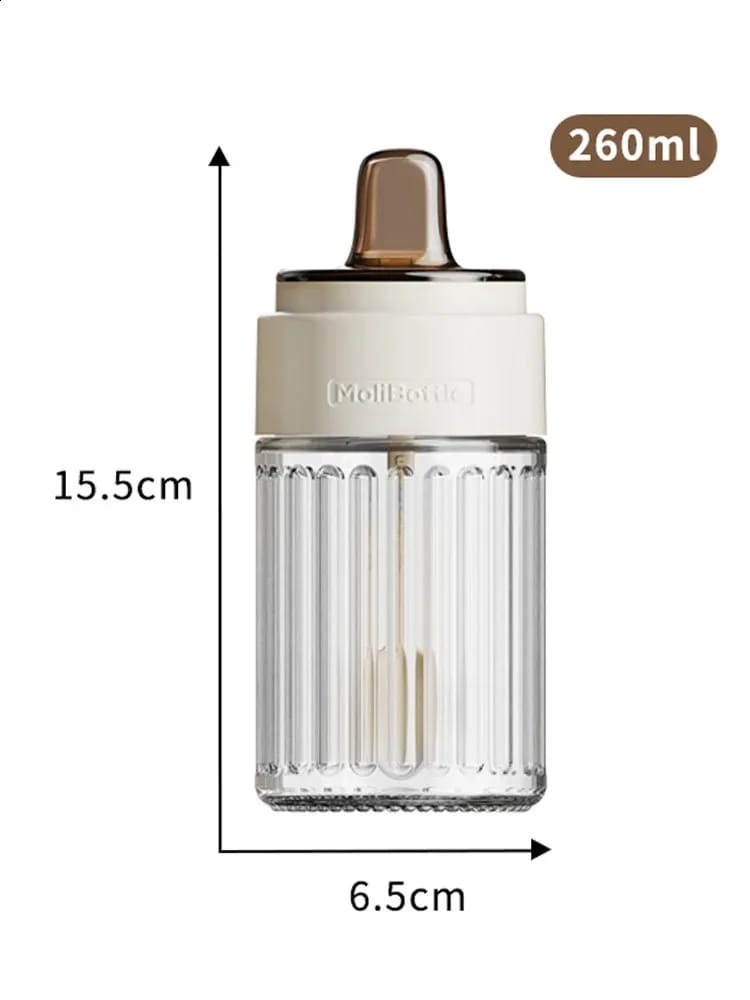 Stripped seasoning glass jar