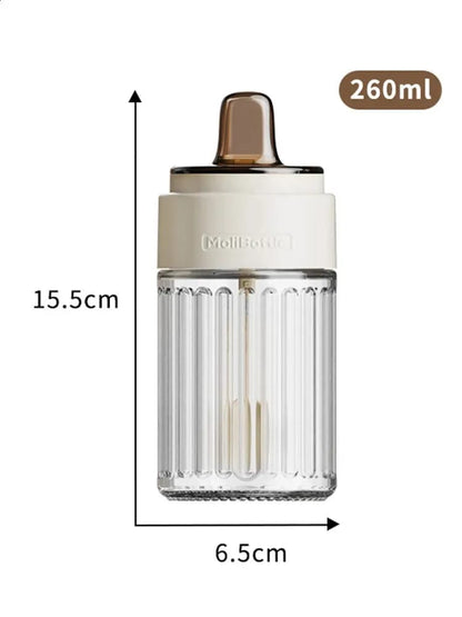 Stripped seasoning glass jar