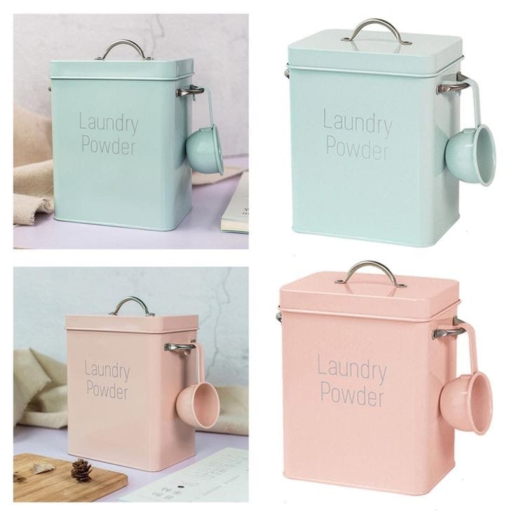 Laundry powder tin