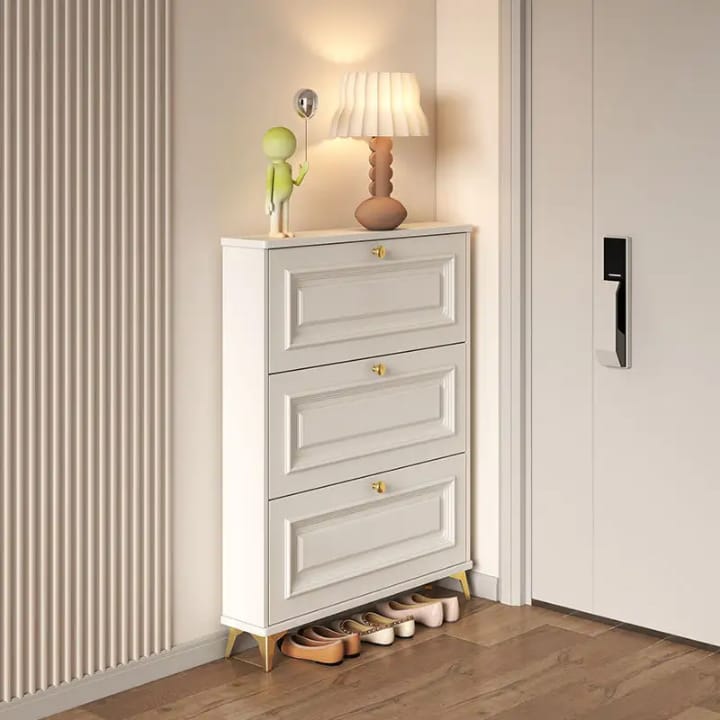 Modern bucket flip shoe cabinet