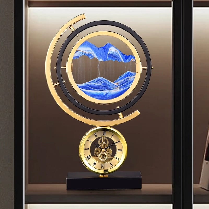 Moving sand globe roman clock decor