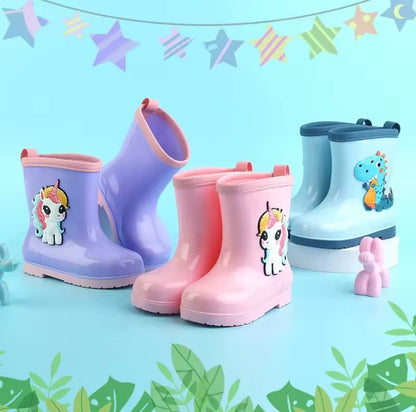 Kids Cartoon Waterproof Rain Boots