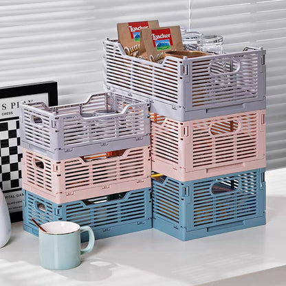 Collapsible storage basket