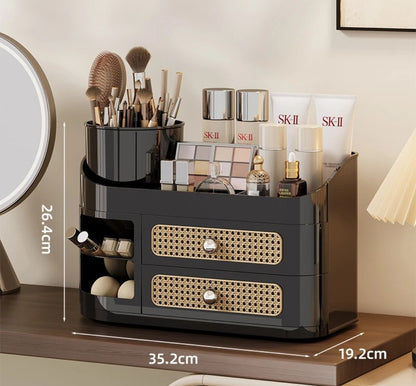 Makeup  Organizer with Rotating Brush Holder