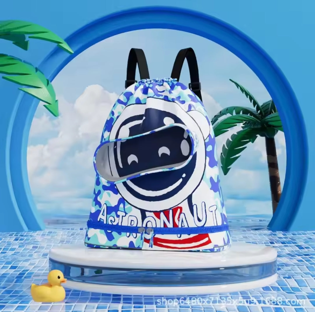 Swimming bag with goggles and shoe slot gha