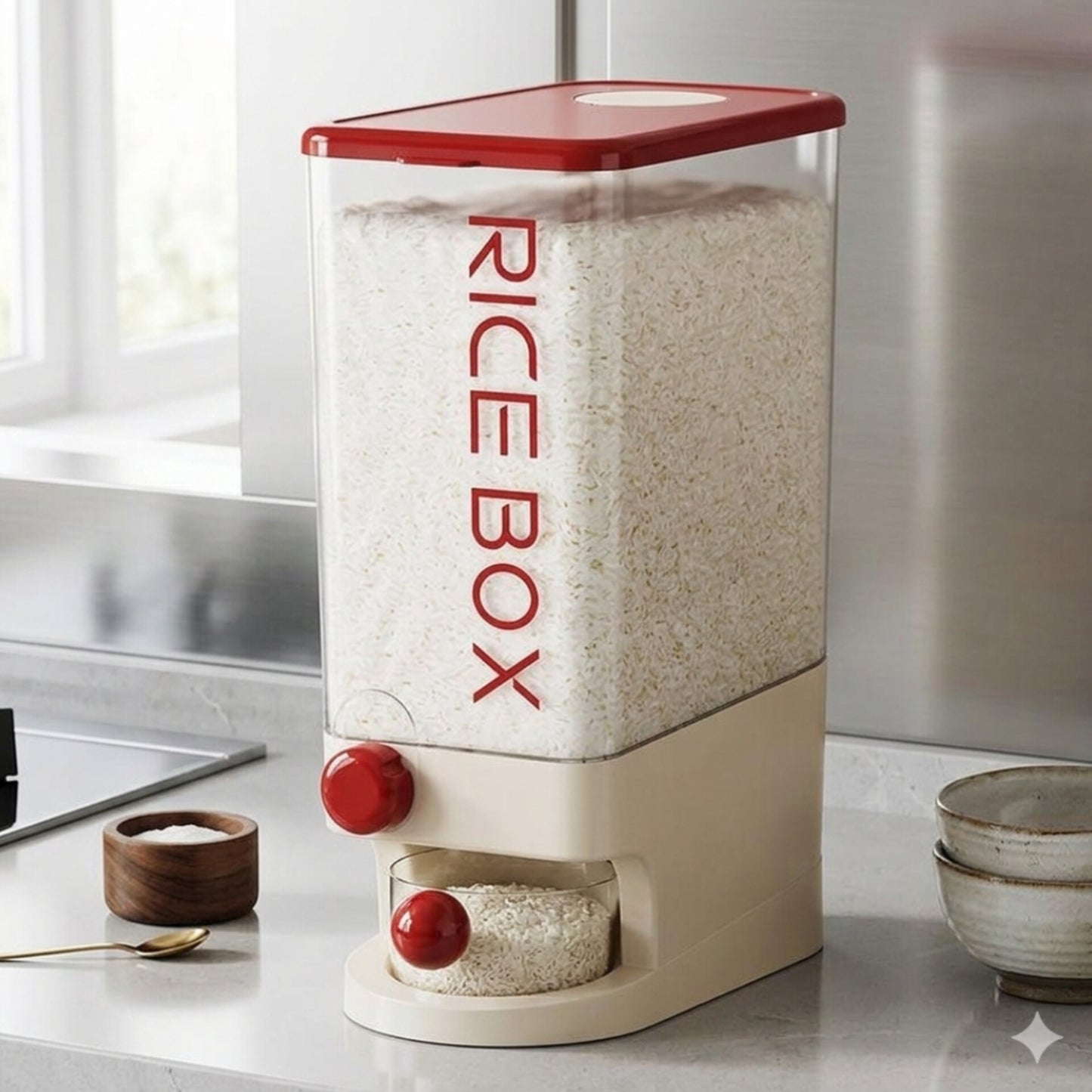 5kg Airtight Kitchen Cereal and Rice Dispenser