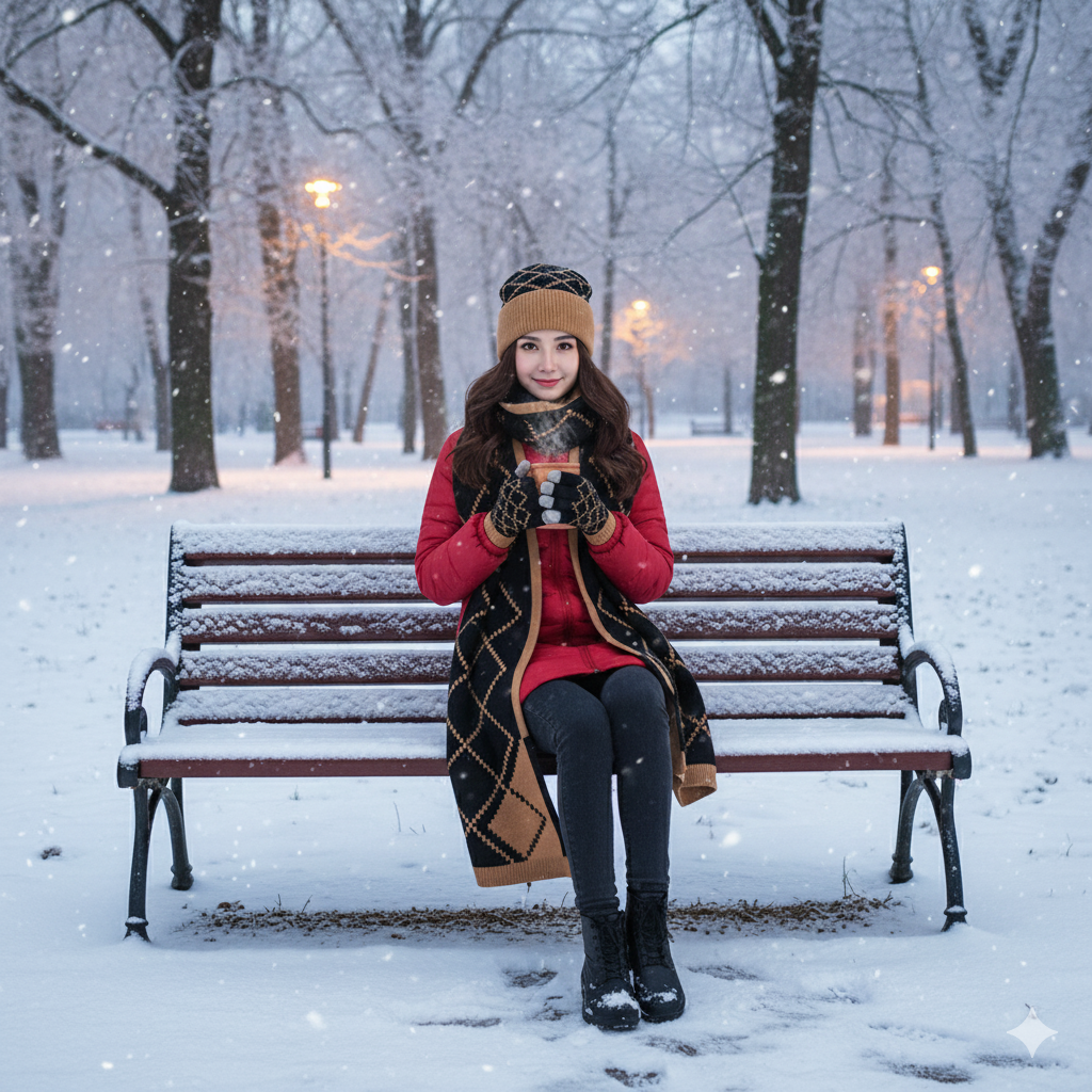 3 in 1 warm winter scarf marvin gloves