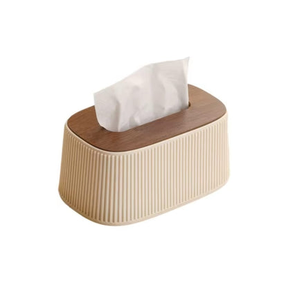 Wooden and Plastic Striped Serviette Holder