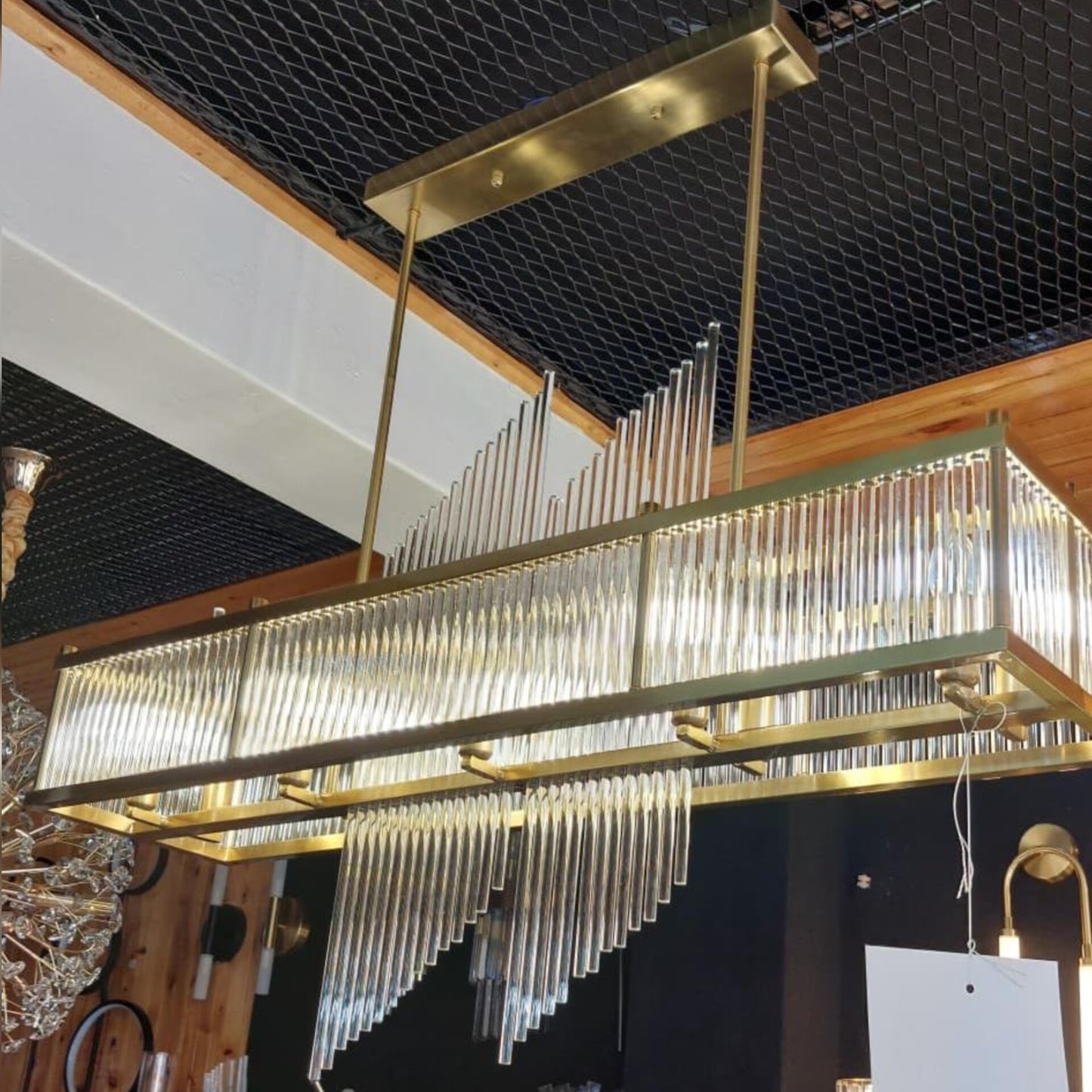 Linear  Rod Pendant Chandelier Lamp