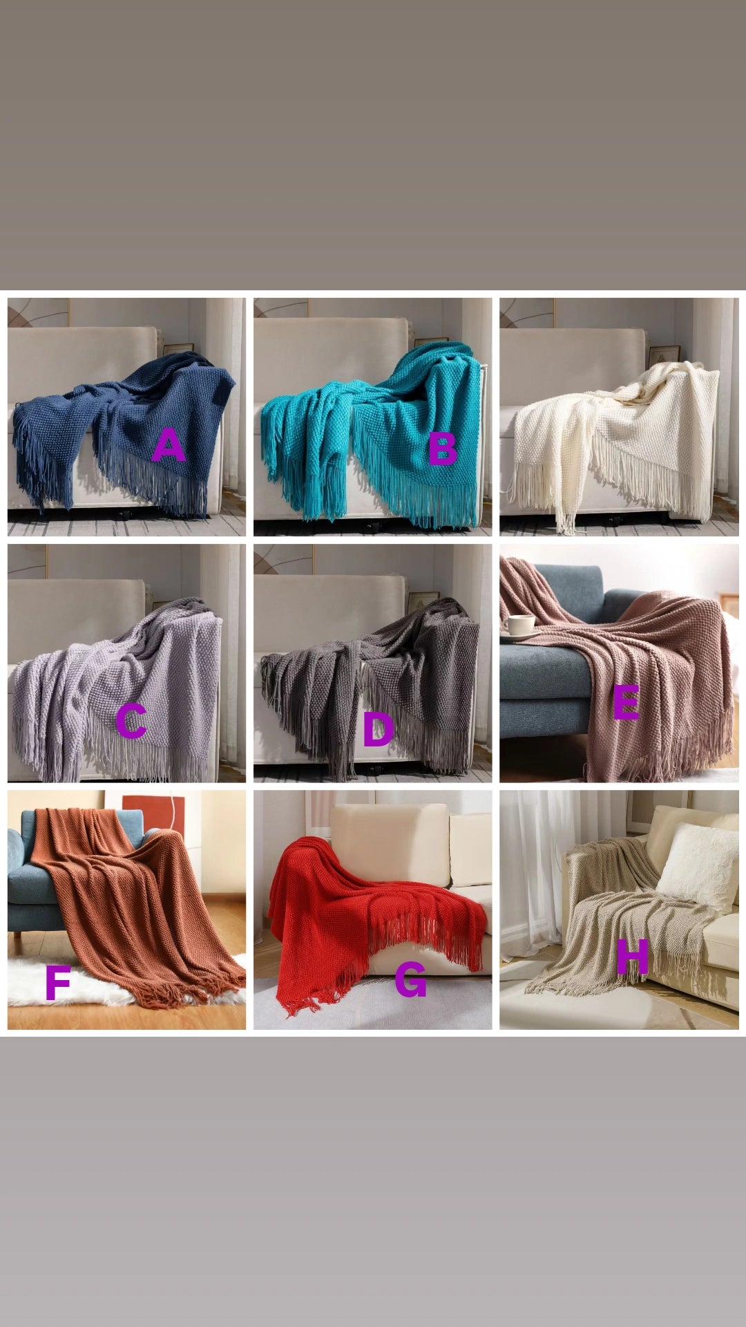 Knitted fleece blankets