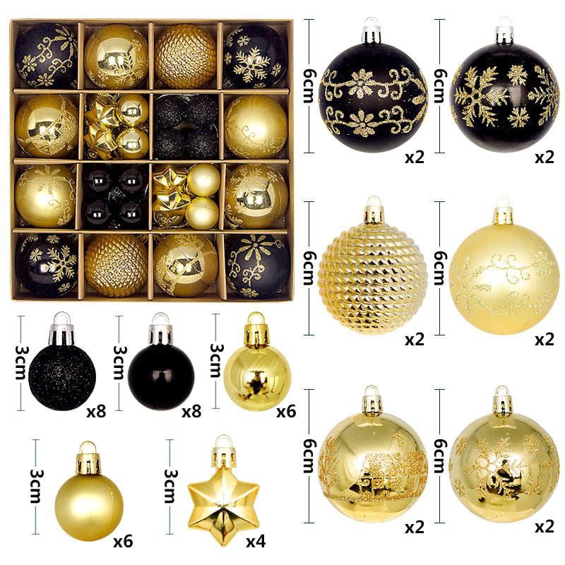 36pcs Christmas balls