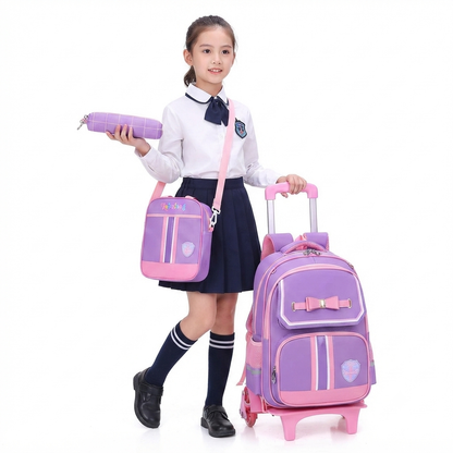 3 in 1 Kids Trolley School Bag